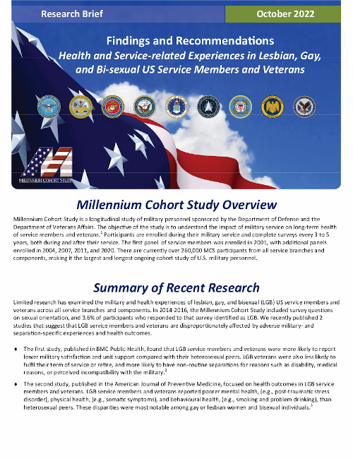 Health and Service‐related Experiences in Lesbian, Gay, and Bi‐sexual US Service Members and Veterans